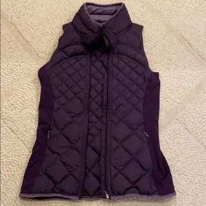 Lululemon Fluff Off Down Vest Sz 8 Dark Purple.